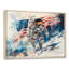 Iselle, premier astronault sur la lune avec drapeau américain I - États-Unis, art mural large-670285036-670285042-670285044