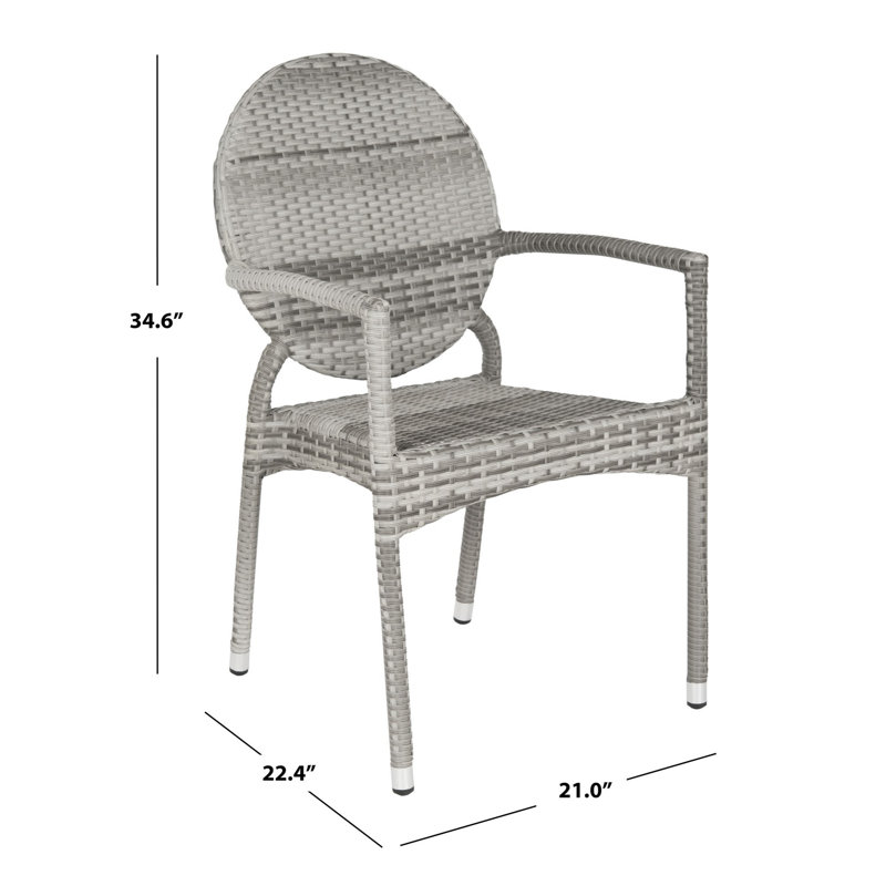 Menzel Outdoor Stacking Dining Armchair, Grey