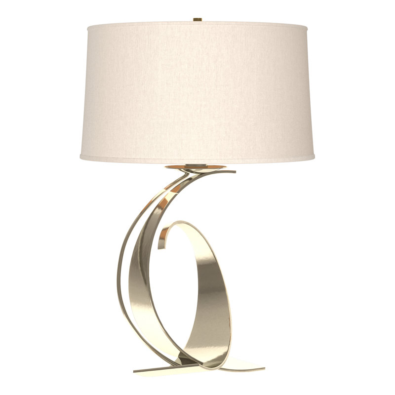 Fullered Intersections 29" Table Lamp, Sterling, Flax