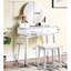 Ensemble coiffeuse et tabouret contemporain en bois-131299598