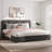 Bensu Boucle Upholstered Platform Bed-1503004643-1503004645
