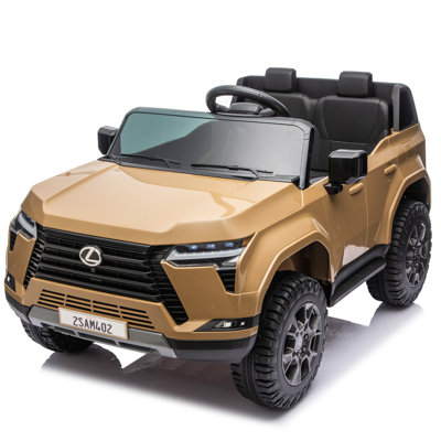 Lexus GX550 24V 2-Seater Kids Ride On Car W/ PC 2.4G, High Chassis And Anti-Slip Grip Wheels, Four-Wheel Suspension, LED Light, Bluetooth&MP3 Music, Speed Up To 3.73 MPH For Kids Aged 3-6