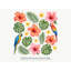 Tropical Flower Wall Decals, Set of 17 Peel and Stick Nursery Wall Stickers, Satin Finish Removable Kids Room Wall Art, 20"W x 20"H (50 x 50 cm)-2136135108