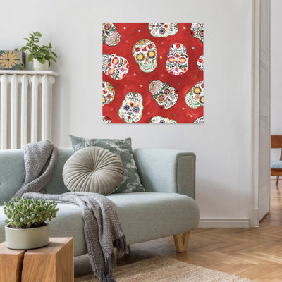 Motif contemporain «Hommage à Frida» avec art noir beige