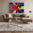 Hard Edge 59 Blue Canvas Wall Art