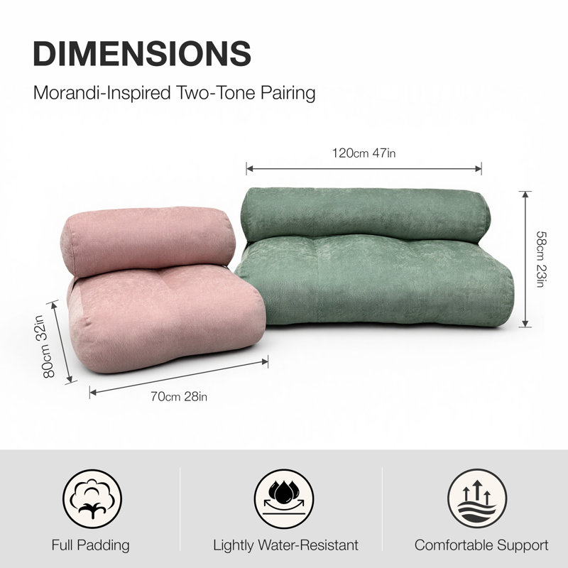 Polyester Blend Refillable Loveseat