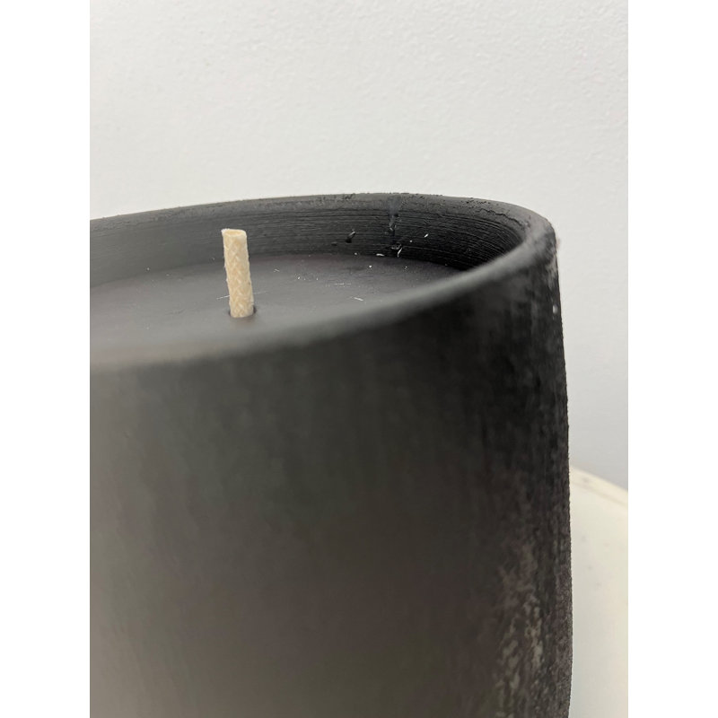 Bougie fantaisie non parfumée Flowerpot, L 6 po x l 6 po, Chocolat
