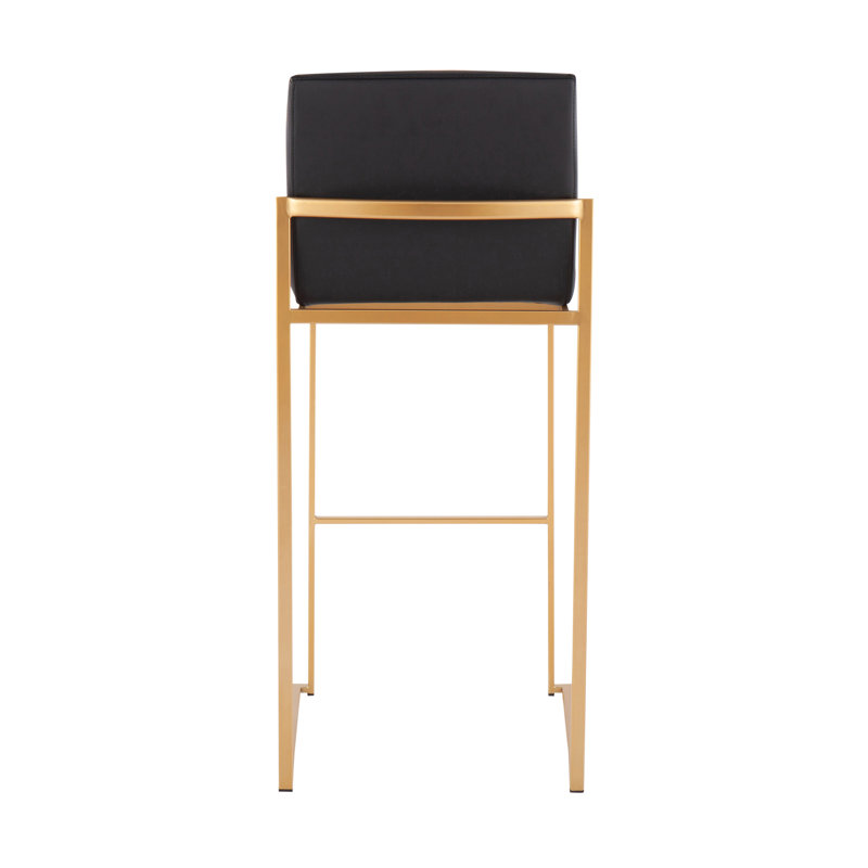 Tabouret de bar et de comptoir Brieon, Noir / or, Tabouret de bar (siège d'une hauteur de 30 po)