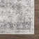 Eger Machine Washable Boho Damask Gray Area Rug