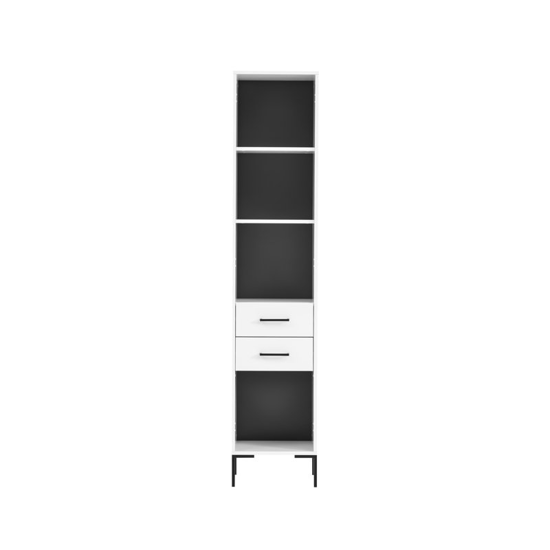 Kadence 194.2cm H x 40.2cm W Standard Bookcase, White