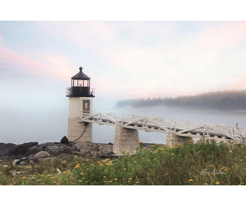 "Breakwater Bay Deiter", art sur toile tendue par Lori Gallery: phare de Marshall Point