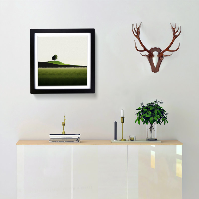 Meadow Minimalism - Framed Print, Black