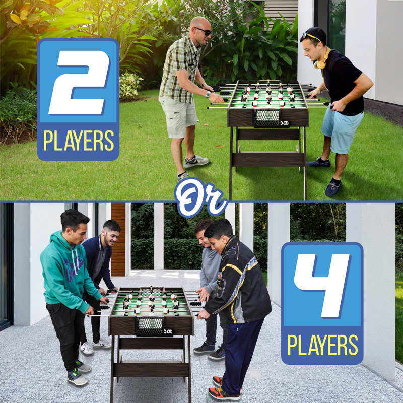 SereneLife 48" Foldable Black and Green Foosball Table