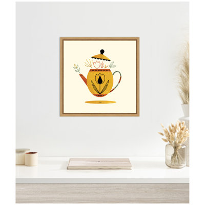Reproduction d'art sur toile encadrée "Yellow Kettle" par Amber