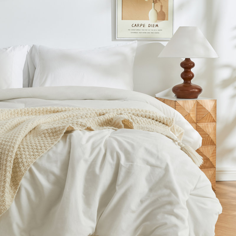 Double Brushed, Skin-Friendly Pillowcase set, White, Queen Pillow Case