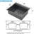 25X22 Black Drop In Kitchen Sink, 25 Inch Topmount Stainless Steel Workstation Sink
