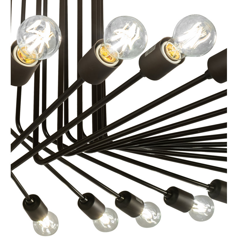 Lustre géométrique unique à 40 lumières