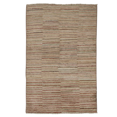 Hand Knotted Wool Area Rug in Multi