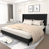 Bonnette Upholstered Wingback Bed
