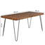 Leyva Solid Wood Top Metal Base Dining Table-19763861-19763862