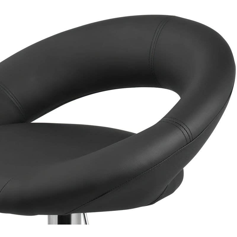 Tabouret pivotant à hauteur réglable, Noir