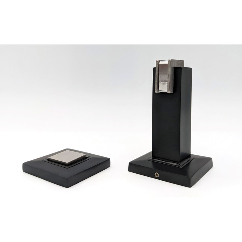 Butoir de porte magnétique en acier inoxydable, Noir satiné
