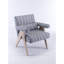 Chaise d'appoint, pieds en bois d'hévéa KD avec finition. Le tissu recouvre le siège. Avec coussin