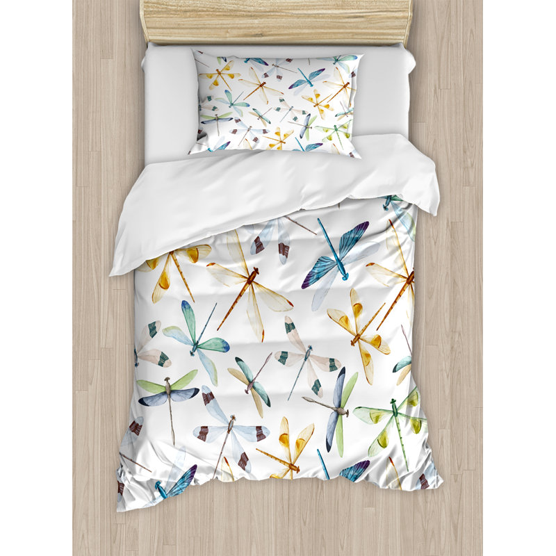 Dragonfly Farmhouse / Country Polyester Duvet Cover, Twin