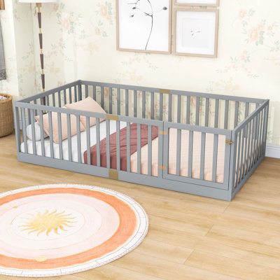 Lit plateforme en bois d'inspiration Montessori