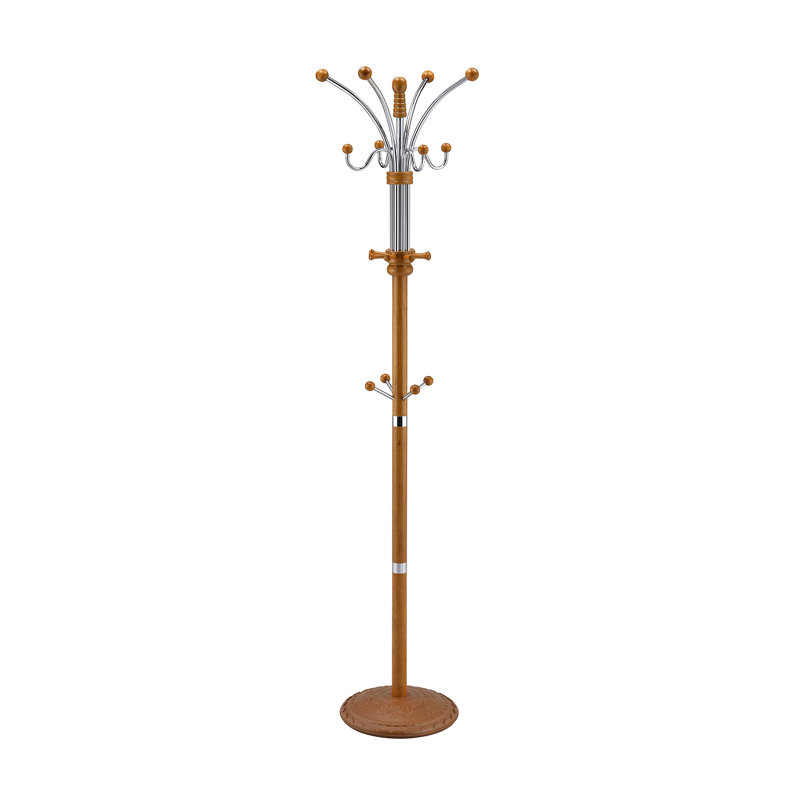 Totton Composite Wood Freestanding Coat Rack, Oak