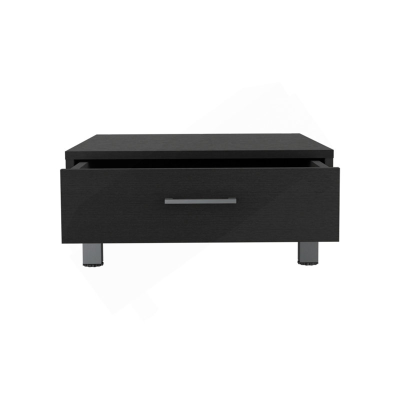 Coffee Table, One Drawer, Four Legs, Black