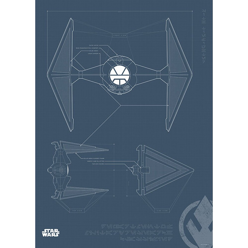 Poster Star Wars Blue Sith Tie-Fighter