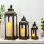 3 Piece Metal Tabletop Lantern Set
