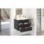 Armoire murale suspendue 24 po avec tiroir double, petit lavabo de salle de bain rectangulaire flottant avec trou de robinet simple et trop-plein, armoire avec lavabo en céramique-129184917