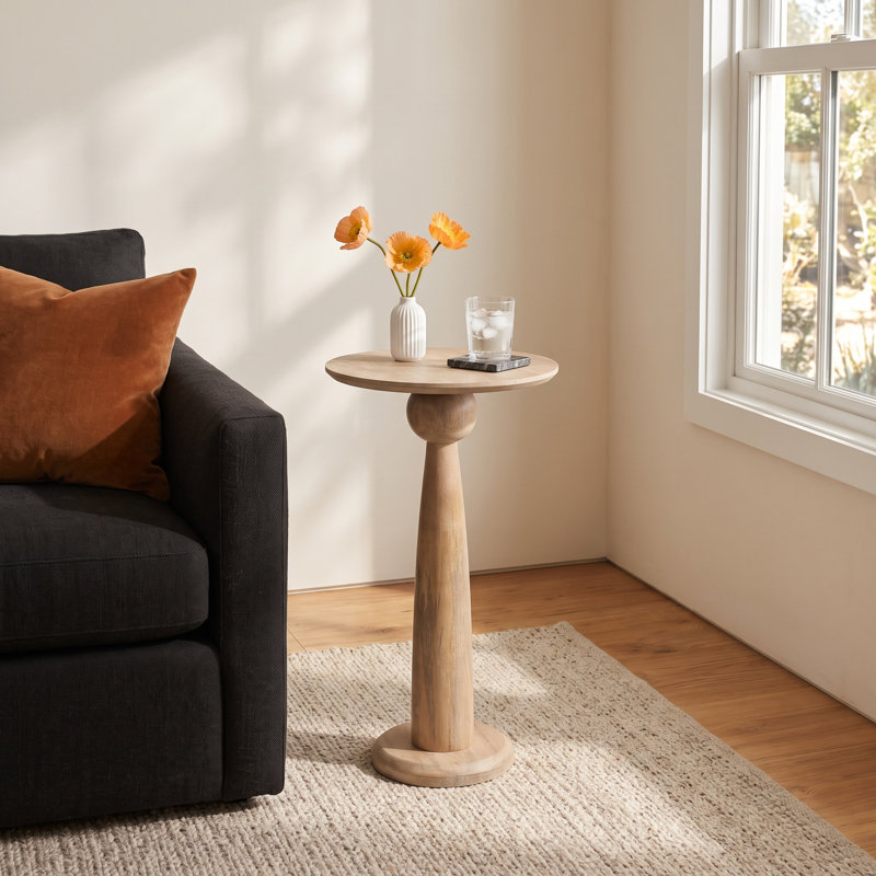 Callery Susanne Drum End Table, Natural