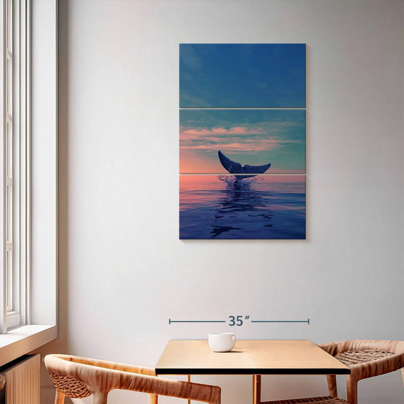Brampt Whale Tail Diving, 57" H x 36" W
