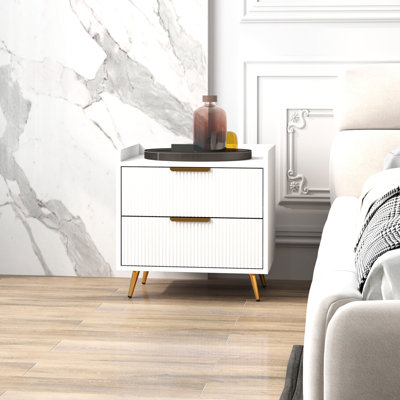 Alcantera 50cm W Bedside Table