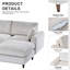 Canapé modulaire en velours modulaire en velours, convertible en forme de coussin avec oreiller, spacieux pour le bureau - beige, siège surdimensionné moderne surdimensionné de 6 sièges, coussin en L et repose-pieds en forme de U, salon-121117332