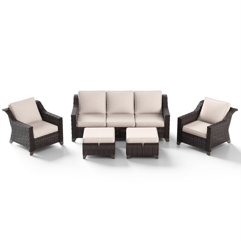 Ensemble de conversation avec coussins Neida, Beige