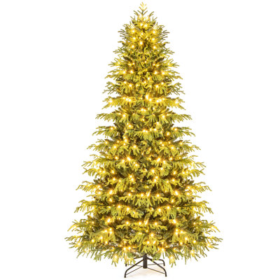 Arbre de Noël artificiel 8 pi avec 470 lumières DEL blanc chaud et 1470 branches