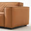 Canapé modulaire orange en cuir véritable