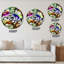 Fleur tropicale sur fond noir II - Horloge murale tropicale-59913233