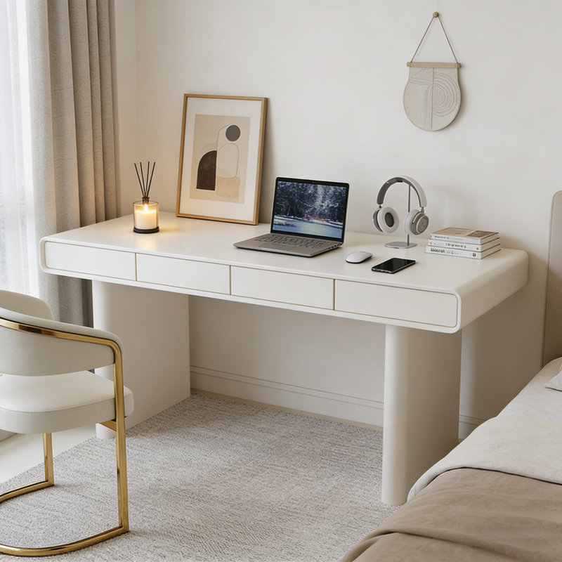 Bureau à 4 tiroirs Modern Minimalist, 29.53" H x 62.99" W x 27.56" D