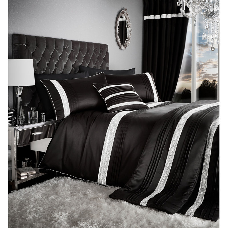 Glamourous Diamante Bands Single Panel, Black