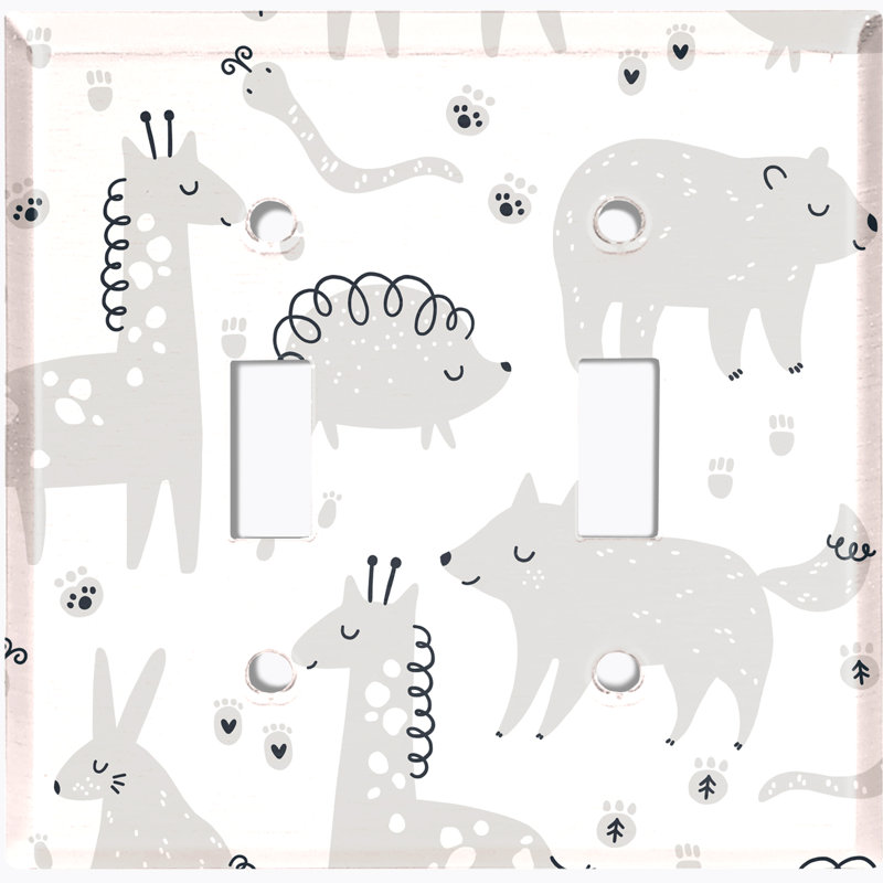 Animals 2 - Gang Toggle Light Switch Standard Wall Plate