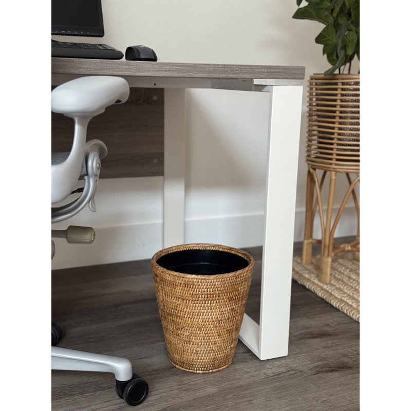 Everard Wicker Open Waste Basket - 2 Gallons, Honey-Brown