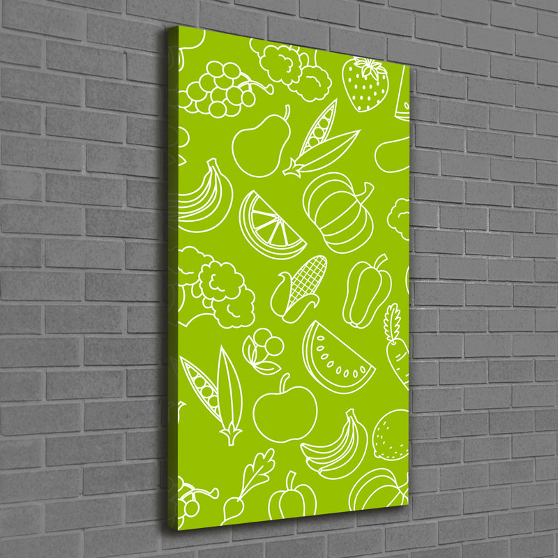 Somerville Vegetables And Fruits - Wrapped Canvas Print