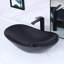 Davivy 24.5"x13.8'' Ceramic Black Oval Vessel Bathroom Sink w/ Pop Up Drain 