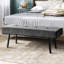 Banc rembourré 39,4 po Velours côtelé-1170657974