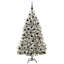 Artificial Christmas Tree Green and White PVC and Metal-834910715